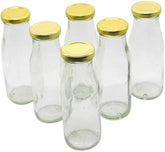 Milk, Juice Glass Bottle with Black Cap 500ml - 48 Pc Pack